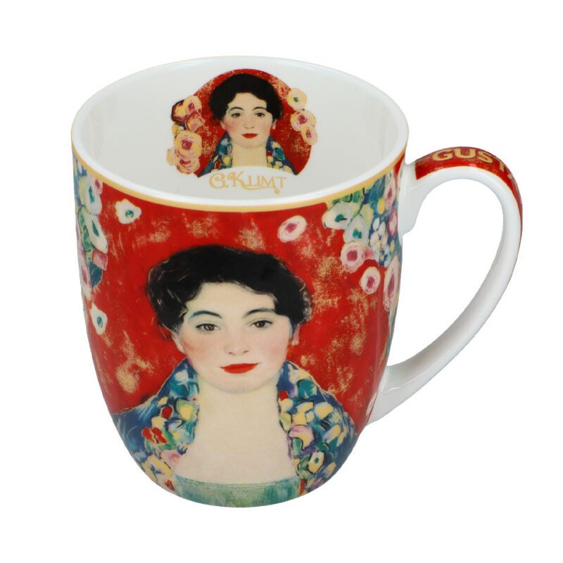 Camio mug - G. Klimt, Portrait of Fräulein Lieser (CARMANI). This elegant mug showcases Gustav Klimt’s captivating portrait of Fräulein Lieser. Crafted from high-quality porcelain, it reflects the artist’s distinctive style and adds a touch of art to your daily routine. Produced by Carmani, this limited edition piece is perfect for art lovers and collectors. 400ml capacity. Κούπα Camio - Γκ. Κλιμτ, Πορτραίτο της Φράου Λίζερ (CARMANI). Αυτή η κομψή κούπα παρουσιάζει το μαγευτικό πορτραίτο της Φράου Λίζερ από τον Γκ. Κλιμτ. Κατασκευασμένη από υψηλής ποιότητας πορσελάνη, αντανακλά το μοναδικό στυλ του καλλιτέχνη και προσθέτει μια πινελιά τέχνης στην καθημερινότητά σας. Παραγωγής Carmani, αυτή η περιορισμένης έκδοσης κούπα είναι ιδανική για τους λάτρεις της τέχνης και τους συλλέκτες. Χωρητικότητα 400ml. Camio mug, Gustav Klimt, Portrait of Fräulein Lieser, art mug, limited edition mug, porcelain mug, Carmani mug, luxury mug, Klimt mug, κούπα, Πορτραίτο της Φράου Λίζερ, Κλιμτ, πορσελάνη, περιορισμένη έκδοση, κούπα τέχνης.