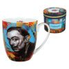 Camio mug - Graffiti Dali Face (Carmani). A modern ceramic mug featuring graffiti-inspired artistic patterns with Salvador Dali's iconic face. Combines style and functionality, making it perfect for art and coffee lovers. Κούπα Camio - Γκράφιτι Πρόσωπο Νταλί (Carmani). Μια μοντέρνα κεραμική κούπα με καλλιτεχνικά μοτίβα εμπνευσμένα από το γκράφιτι και το εμβληματικό πρόσωπο του Σαλβαδόρ Νταλί. Ιδανική για λάτρεις της τέχνης και του καφέ. graffiti mug, Salvador Dali, Dali face mug, artistic mug, modern design mug, ceramic mug, gift mug, Carmani mug, coffee lovers, art lovers, κούπα γκράφιτι, Σαλβαδόρ Νταλί, δώρο, κούπα τέχνης, καλλιτεχνικό δώρο, μοντέρνος σχεδιασμός, κούπα Carmani.