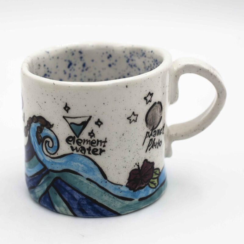 Unique handmade ceramic zodiac mugs, each crafted with artistic detail and vibrant paintings. Every mug features a different zodiac sign, showcasing its ruling planet, favorite flower, element, and symbol. A perfect astrology-inspired gift for horoscope lovers and collectors. Beautiful, functional, and one-of-a-kind ceramic art! Μοναδικές χειροποίητες κεραμικές κούπες ζωδίων, κάθε μία με ξεχωριστή καλλιτεχνική διακόσμηση και ζωηρές ζωγραφιές. Κάθε κούπα απεικονίζει ένα διαφορετικό ζώδιο, με τον κυβερνήτη πλανήτη του, το αγαπημένο του λουλούδι, το στοιχείο και το σύμβολό του. Ένα τέλειο δώρο για λάτρεις της αστρολογίας και συλλέκτες. Όμορφη, χρηστική και μοναδική κεραμική τέχνη!