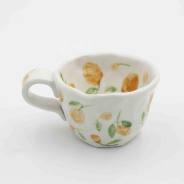 Handmade ceramic mug with messages inside and out, featuring unique floral, fruity, or minimalist designs. A beautifully crafted coffee mug, perfect for everyday use or as a thoughtful gift. Durable, stylish, and ideal for tea or coffee lovers.