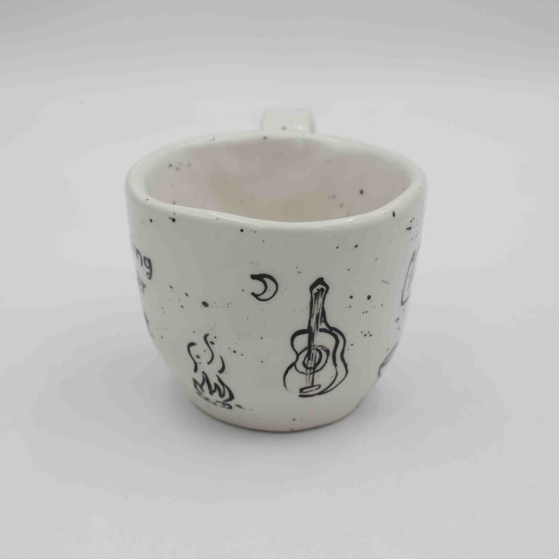 Handmade ceramic mug with messages inside and out, featuring unique floral, fruity, or minimalist designs. A beautifully crafted coffee mug, perfect for everyday use or as a thoughtful gift. Durable, stylish, and ideal for tea or coffee lovers." Greek: "Χειροποίητη κεραμική κούπα με μηνύματα στο εσωτερικό και το εξωτερικό, διακοσμημένη με μοναδικά φλοράλ, φρουτώδη ή minimal σχέδια. Κομψή και ανθεκτική κούπα καφέ, ιδανική για καθημερινή χρήση ή ως ξεχωριστό δώρο για λάτρεις του τσαγιού και του καφέ.