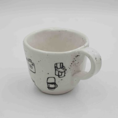 Handmade ceramic mug with messages inside and out, featuring unique floral, fruity, or minimalist designs. A beautifully crafted coffee mug, perfect for everyday use or as a thoughtful gift. Durable, stylish, and ideal for tea or coffee lovers.