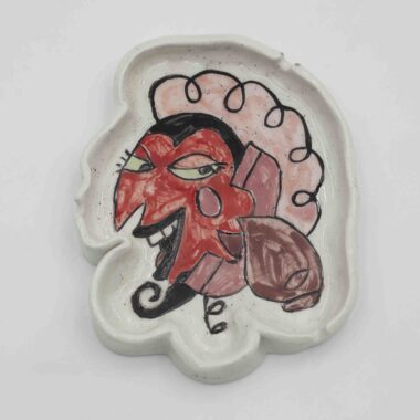 HIM handmade ceramic ashtray. Him is the most devious, manipulative, and frightening villain in the entire Powerpuff Girls rogue gallery.