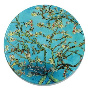 Alt Text: Round ceramic coaster with Vincent van Gogh's "Almond Blossom" artwork – elegant and functional.Van Gogh coaster, Almond Blossom ceramic coaster, round art coaster, artistic drinkware, Carmani home decor, art-inspired accessories, ceramic surface protector, unique gift ideas, floral tableware Στρογγυλό κεραμικό σουβέρ με την "Ανθισμένη Αμυγδαλιά" του Βαν Γκογκ – καλλιτεχνικό και χρηστικό. σουβέρ Βαν Γκογκ, κεραμικό σουβέρ αμυγδαλιά, καλλιτεχνικά διακοσμητικά τραπεζιού, Carmani Ελλάδα, δώρα με τέχνη, προστατευτικά επιφανειών, κεραμικά αξεσουάρ, floral διακόσμηση, μοναδικά σουβέρ
