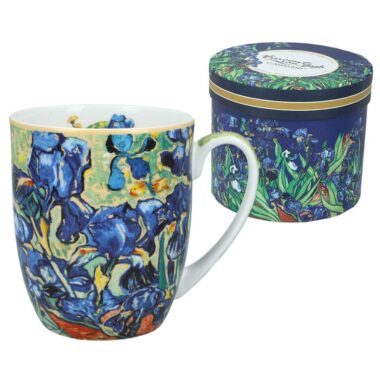 Cameo porcelain mug with Van Gogh’s "Irises" – elegant 400ml art mug by Carmani.Van Gogh mug, Irises art mug, porcelain mug Irises, Carmani Van Gogh collection, artistic mugs, 400ml coffee mug, Van Gogh drinkware, Irises tea cup, gifts for art lovers, elegant porcelain cup, Κούπα Cameo με τις "Ίριδες" του Βαν Γκογκ – πορσελάνινη κούπα 400ml από την Carmani.κούπα Βαν Γκογκ, πορσελάνινη κούπα Ίριδες, καλλιτεχνική κούπα 400ml, Carmani Ελλάδα, Van Gogh αξεσουάρ κουζίνας, δώρα τέχνης, κούπα καφέ τέχνης, καλλιτεχνικά είδη σερβιρίσματος, πορσελάνινη κούπα με έργο τέχνης