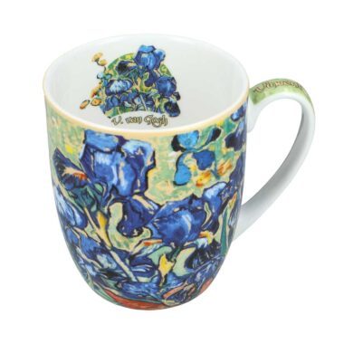Cameo porcelain mug with Van Gogh’s "Irises" – elegant 400ml art mug by Carmani.Van Gogh mug, Irises art mug, porcelain mug Irises, Carmani Van Gogh collection, artistic mugs, 400ml coffee mug, Van Gogh drinkware, Irises tea cup, gifts for art lovers, elegant porcelain cup, Κούπα Cameo με τις "Ίριδες" του Βαν Γκογκ – πορσελάνινη κούπα 400ml από την Carmani.κούπα Βαν Γκογκ, πορσελάνινη κούπα Ίριδες, καλλιτεχνική κούπα 400ml, Carmani Ελλάδα, Van Gogh αξεσουάρ κουζίνας, δώρα τέχνης, κούπα καφέ τέχνης, καλλιτεχνικά είδη σερβιρίσματος, πορσελάνινη κούπα με έργο τέχνης