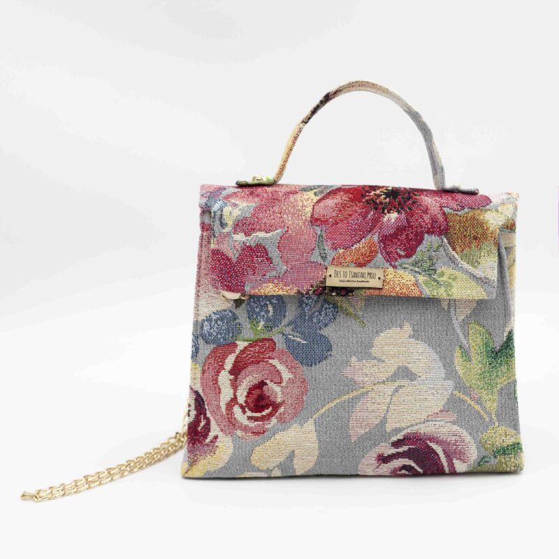 Handmade Blue Floral Bag