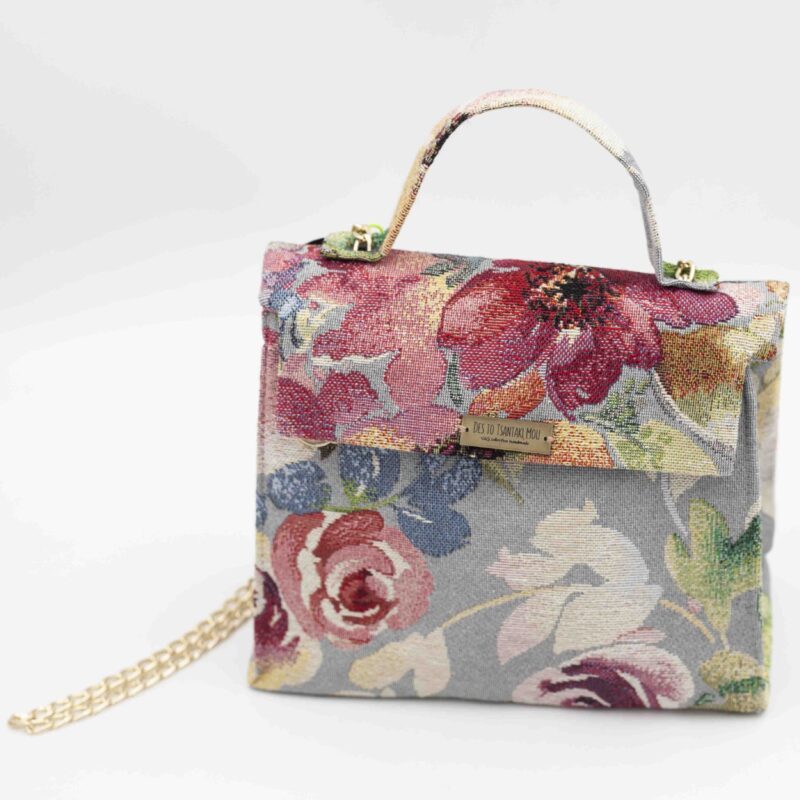 Handmade Blue Floral Bag - Image 2