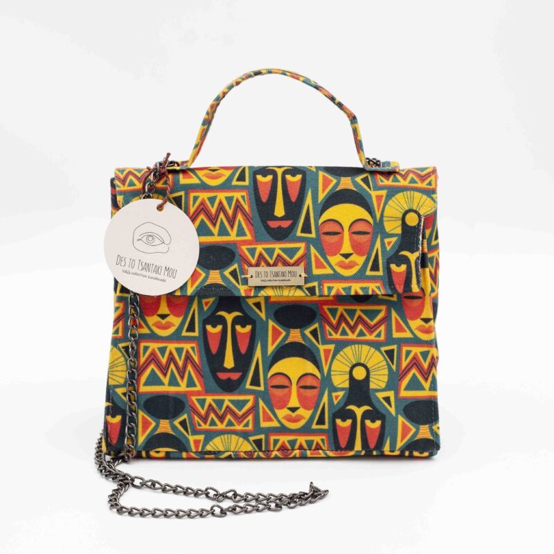 Handmade Bag with Colorful Patterns - Image 2