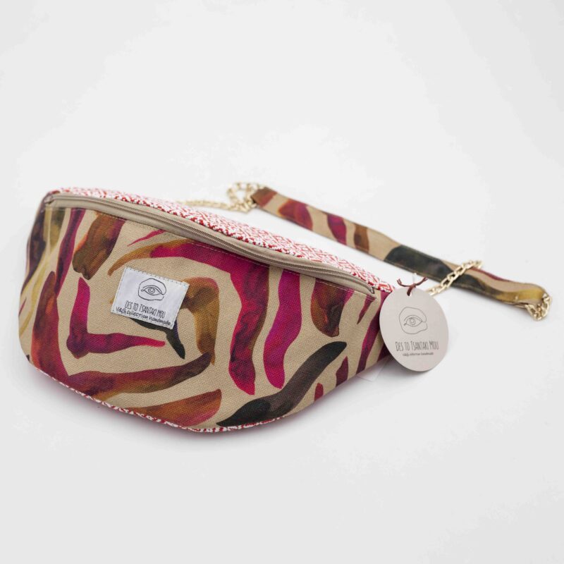 Handmade Red Zebra Fanny Pack