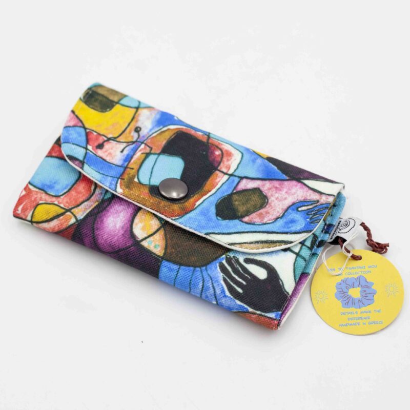 Handmade Artistic Three Pocket Wallet