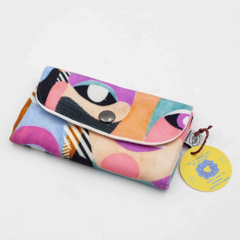 Handmade Artistic Three Pocket Wallet