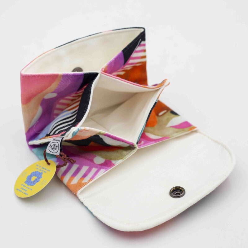 Handmade Artistic Three Pocket Wallet - Image 2