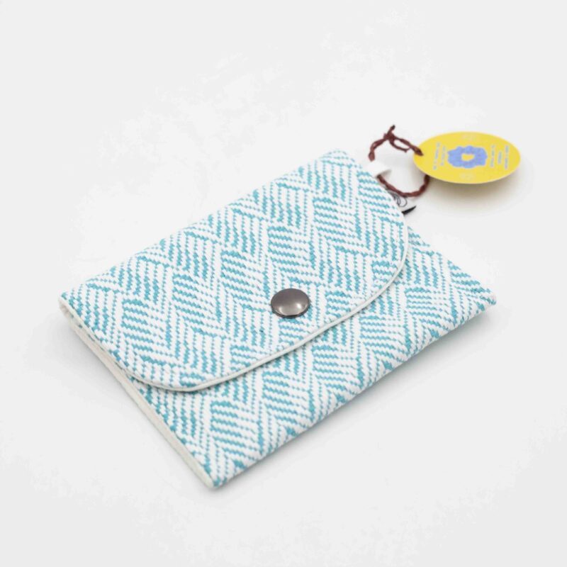 Handmade Blue One Pocket Wallet
