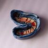 handmade ceramic ashtray with shrimp. χειροποίητο κεραμικό τασάκι με γαρίδα.