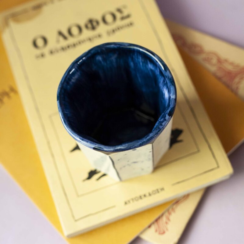 Blue Ceramic Glass Without a Handle - Mugaki - Image 2