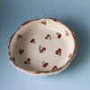 handmade ceramic plate with cherries. χειροποίητο κεραμικό πιάτο με κερασάκια.
