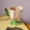 handmade ceramic flower. χειροποίητο κεραμικό κολωνάτο λουλουδάκι.
