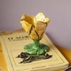 handmade ceramic flower. χειροποίητο κεραμικό κολωνάτο λουλουδάκι.