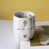 ceramic cup with summer vibes. handmade and handpainted. perfect for ice coffee, juice and even water. Κεραμικό ποτήρι με ζωγραφισμένα vibes του καλοκαιριού. Ιδανικό για παγωμένο καφέ, χυμό ακομα και νερό.
