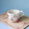 Handmade mug with 3d cherries. 3 sizes. 1 for espresso , 2 for capuccino, 3 for filter. χειροποίητη κεραμική κούπα με 3ντι κεράσια σε τρία μεγέθη. 1 για εσπρέσο, 2 για καπουτσίνο και 3 για φίλτρου.