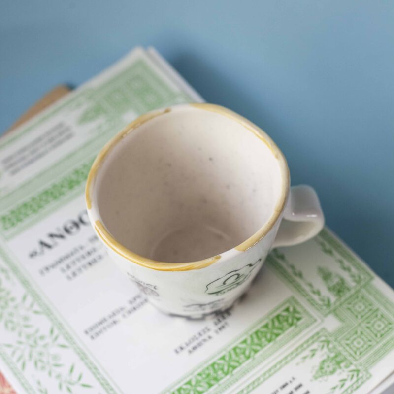 ceramic mug with libra and libra vibes. κεραμική κούπα με ζυγαριά του ζυγού και πλανητη και σύμβολο.