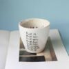 handmade ceramic cup with fuck quotes. χειροποίητο κεραμικό ποτήρι με φράση σχετικά με τα νεύρα.