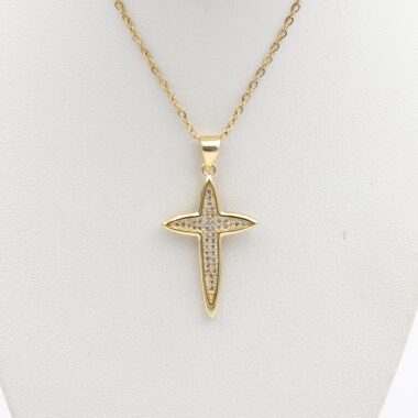 κολιέ σταυρός επιχρυσωμένο, Velvet Cross κόσμημα, ασήμι 925 σταυρός, εκλεπτυσμένο κόσμημα, πνευματικό κολιέ, minimal σταυρός, δώρο για γυναίκα, χρυσό και ασήμι κολιέ, gold-plated cross necklace, velvet cross pendant, sterling silver 925 cross, elegant gold jewelry, spiritual cross necklace, minimal cross pendant, gift for her, gold silver necklace