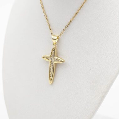 κολιέ σταυρός επιχρυσωμένο, Velvet Cross κόσμημα, ασήμι 925 σταυρός, εκλεπτυσμένο κόσμημα, πνευματικό κολιέ, minimal σταυρός, δώρο για γυναίκα, χρυσό και ασήμι κολιέ, gold-plated cross necklace, velvet cross pendant, sterling silver 925 cross, elegant gold jewelry, spiritual cross necklace, minimal cross pendant, gift for her, gold silver necklace