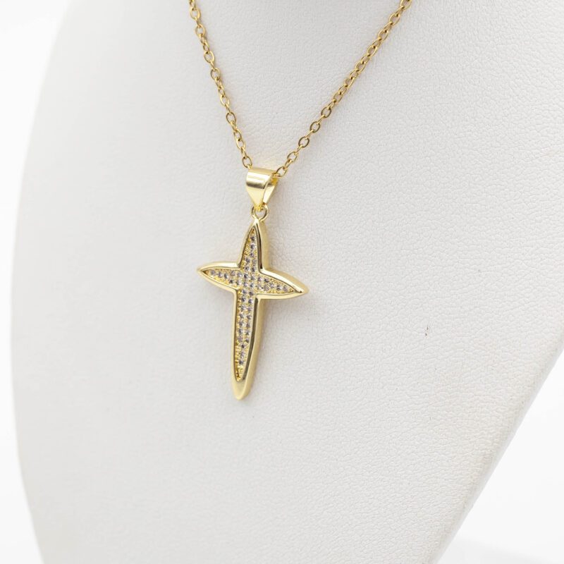 κολιέ σταυρός επιχρυσωμένο, Velvet Cross κόσμημα, ασήμι 925 σταυρός, εκλεπτυσμένο κόσμημα, πνευματικό κολιέ, minimal σταυρός, δώρο για γυναίκα, χρυσό και ασήμι κολιέ, gold-plated cross necklace, velvet cross pendant, sterling silver 925 cross, elegant gold jewelry, spiritual cross necklace, minimal cross pendant, gift for her, gold silver necklace