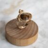 Handcrafted Melody ring with natural brown stone, bohemian artisan jewelry, symbolic melodic design, unique handmade accessory by Sunny Designs Δαχτυλίδι Melody με καφέ πέτρα, χειροποίητο από ορείχαλκο επιχρυσωμένο 24 καράτια, artisan boho chic κόσμημα, κομψό δαχτυλίδι με γήινη πέτρα Sunny Designs