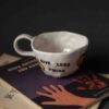 Handmade ceramic mug, perfect for coffee with the really cool quote give less fucks. this mug has always painted on fruits of the season. χειροποίητη κεραμική κούπα , τέλεια για καφέ με το πολύ κουλ quote give less fucks. Αυτή η κούπα έχει πάντα ζωγραφισμένα φρούτα και λαχανικά ανάλογα με την εποχή.
