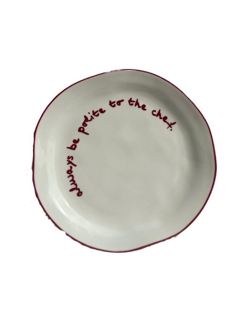 Always be polite to the chef, Statement σετ 4 πιάτων πορσελάνης - Maegen