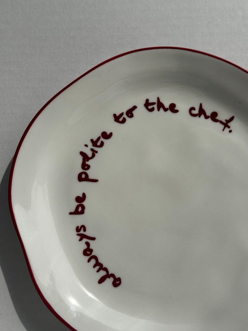 Always be polite to the chef, Statement σετ 4 πιάτων πορσελάνης - Maegen - Image 2