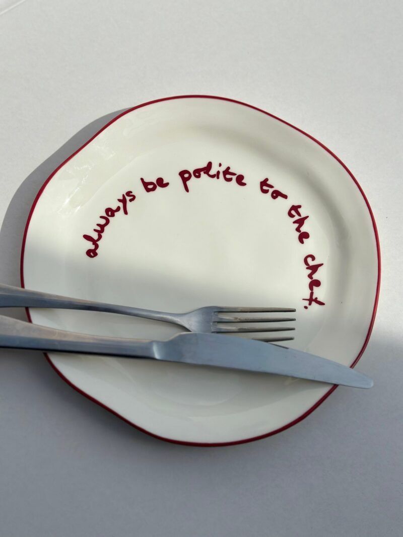 Always be polite to the chef, Statement σετ 4 πιάτων πορσελάνης - Maegen - Image 9