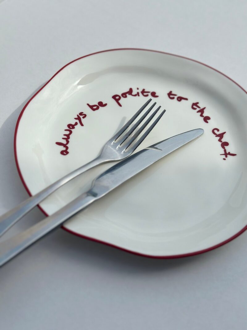 Always be polite to the chef, Statement σετ 4 πιάτων πορσελάνης - Maegen - Image 6