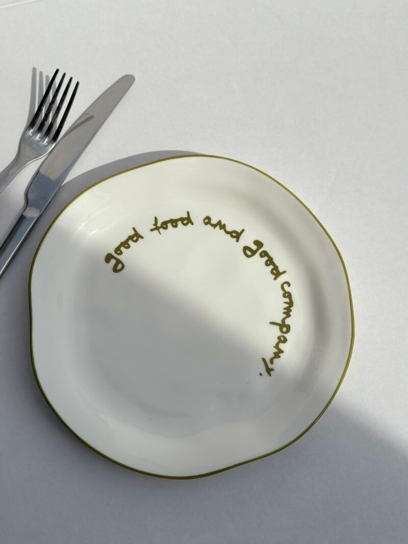 Good food and good company, Statement σετ 4 πιάτων πορσελάνης - Maegen - Image 2