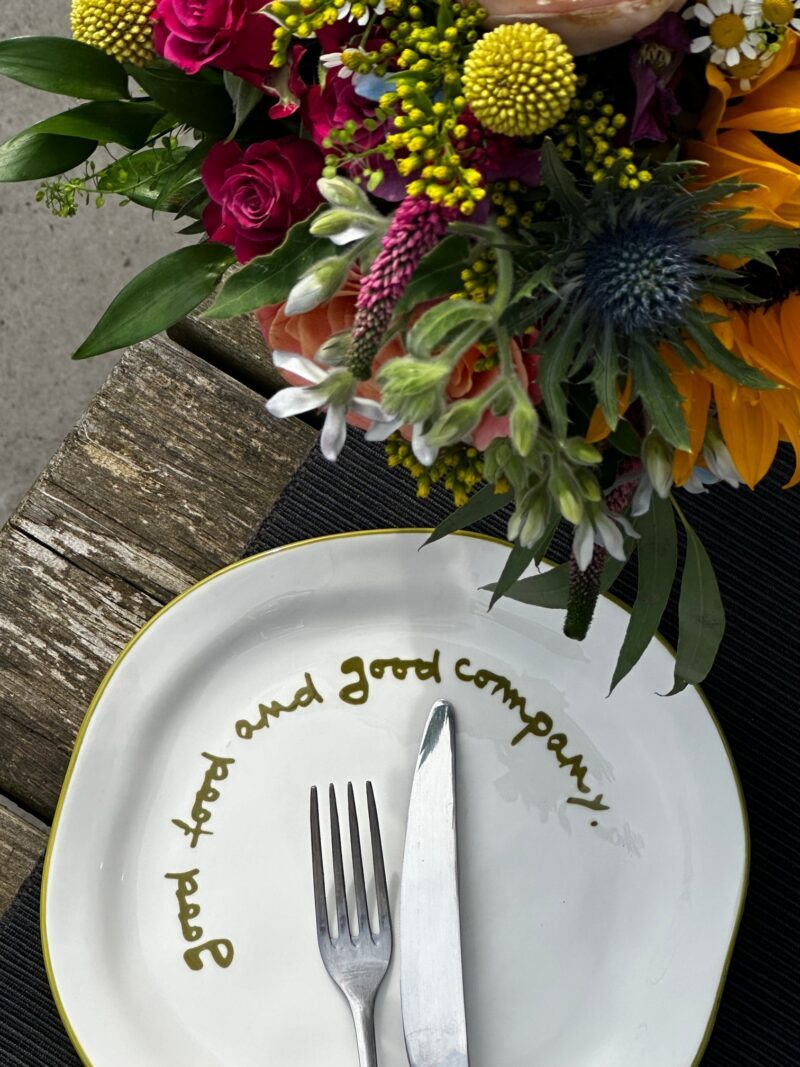 Good food and good company, Statement σετ 4 πιάτων πορσελάνης - Maegen - Image 7