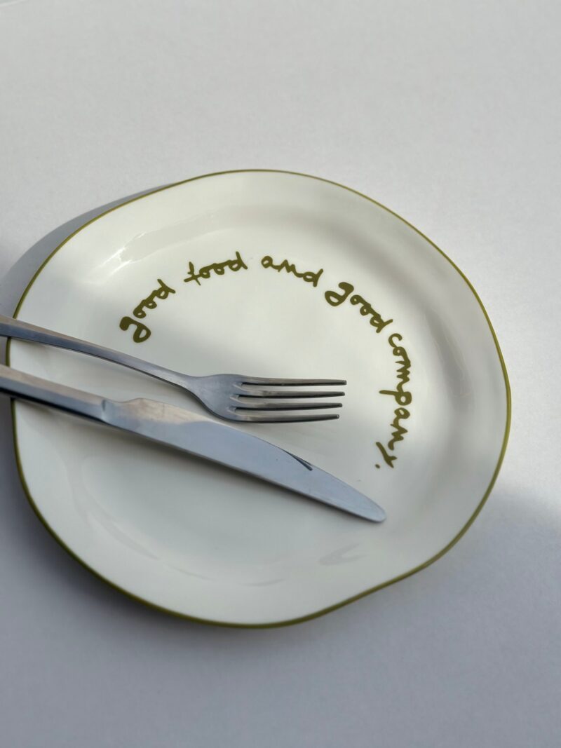 Good food and good company, Statement σετ 4 πιάτων πορσελάνης - Maegen - Image 5