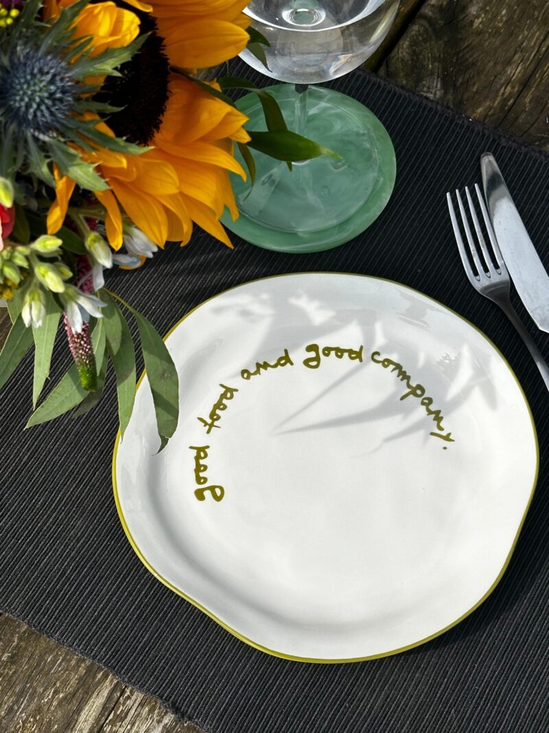 Good food and good company, Statement σετ 4 πιάτων πορσελάνης - Maegen - Image 4
