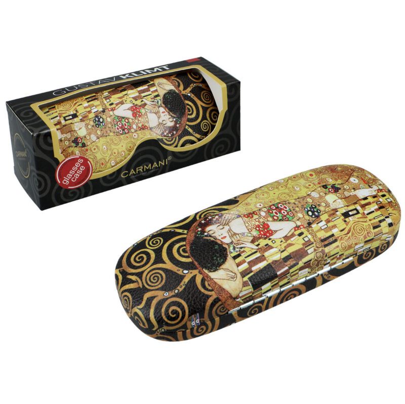 CARMANI glasses case with Gustav Klimt The Kiss design – artistic protective case