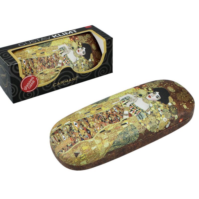 This stylish glasses case by CARMANI features Gustav Klimt’s iconic painting Adela. Designed to protect your glasses while showcasing artistic elegance, it combines practicality with beauty. The soft interior lining prevents scratches, and its lightweight, durable construction makes it perfect for everyday use or travel. A thoughtful accessory for art enthusiasts.