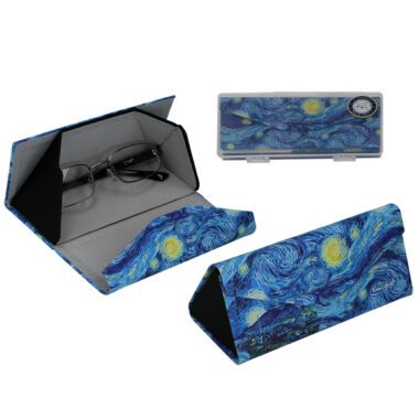 This foldable glasses case by CARMANI features Vincent van Gogh’s iconic painting Starry Night. Designed for convenience and protection, it folds compactly for easy storage while safeguarding your glasses from scratches and damage. Lightweight, durable, and beautifully decorated, it’s an elegant accessory for art lovers.