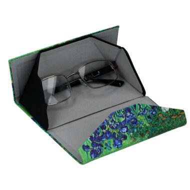 This foldable glasses case by CARMANI features Vincent van Gogh’s iconic painting Irises. Designed for convenience and protection, it folds compactly for easy storage while safeguarding your glasses from scratches and damage. Lightweight, durable, and beautifully decorated, it’s a stylish and practical accessory for art lovers.