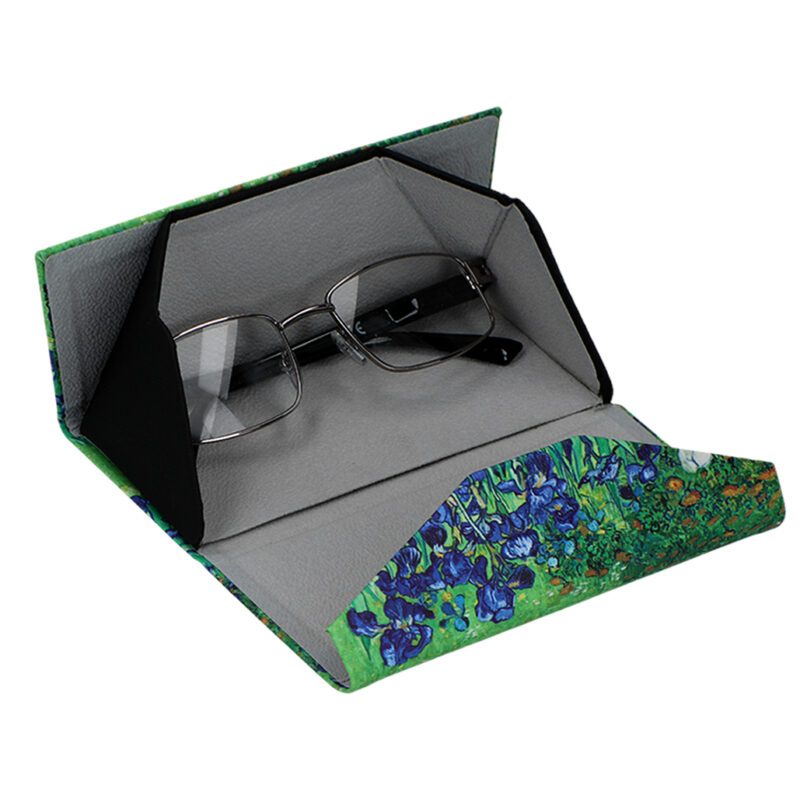 This foldable glasses case by CARMANI features Vincent van Gogh’s iconic painting Irises. Designed for convenience and protection, it folds compactly for easy storage while safeguarding your glasses from scratches and damage. Lightweight, durable, and beautifully decorated, it’s a stylish and practical accessory for art lovers.
