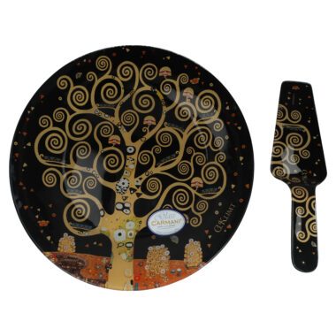 πιάτο Klimt, CARMANI συλλογή, Το Δέντρο της Ζωής, πορσελάνινο πιάτο τέχνης, art deco σερβίρισμα, συλλεκτικό πιάτο, δώρο τέχνης