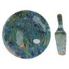 Van Gogh Irises plate, CARMANI decorative plate, art porcelain plate, Van Gogh gift set, luxury art tableware, collectible plate, dessert plate with spatula