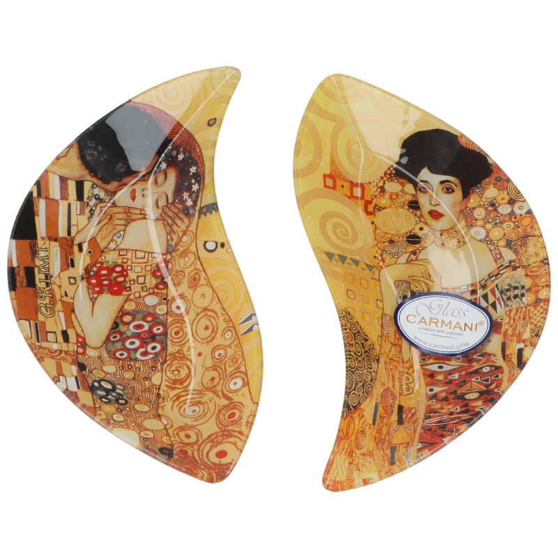 This exquisite set of two decorative plates by CARMANI features Gustav Klimt’s iconic artworks Adele and The Kiss. Crafted from high-quality porcelain with luxurious golden details, each plate showcases the elegance and emotion of Klimt’s masterpieces. Perfect for display or as a sophisticated table setting. A thoughtful gift for art lovers and collectors.