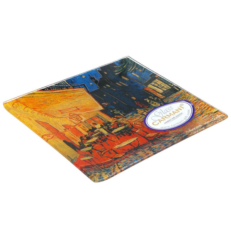 Van Gogh decorative plate, Café Terrace at Night plate, CARMANI art plate, collectible decorative plate, artistic home decor, gift for art lovers