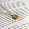 κολιέ Mini Spiral, ορείχαλκος, χειροποίητο κόσμημα, κολιέ με σπείρα, Sunny Designs, μίνιμαλ κόσμημα, γυναικείο κολιέ